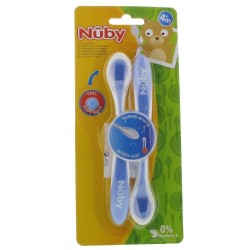 NUBY CUILLÈRES 25-ID5277 THERMOSENSIBLES AVEC BORD DOUX EN TPE +4 MOIS