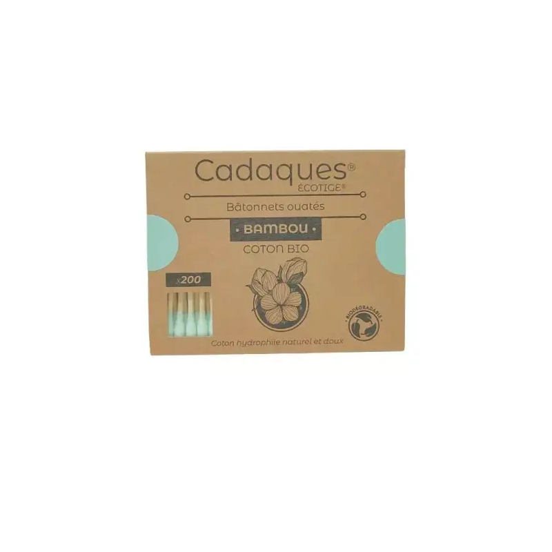 CADAQUES COTON TIGES BAMBOU VERT B/200U