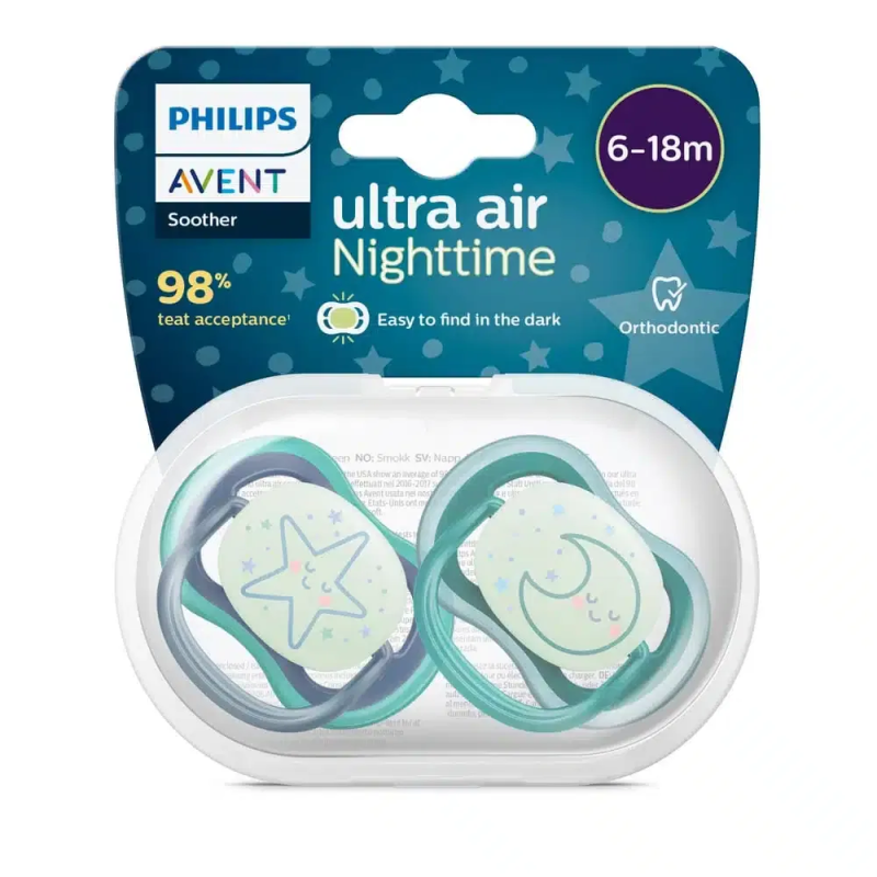 AVENT SUCETTE PHILPS ULTRA AIR NIGHTTIME 6-18M BOY
