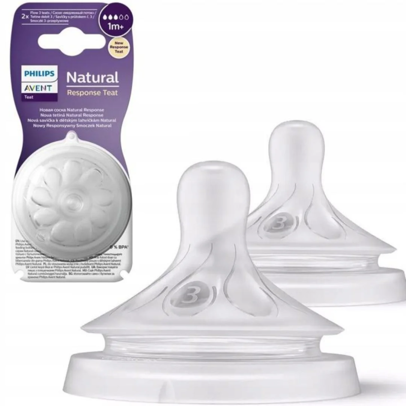 AVENT TETINE NATURAL 1M+2 PIECES