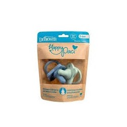 DR BROWNS HappyPaci silicone  0-6m, Blue and Green, 2-Pack