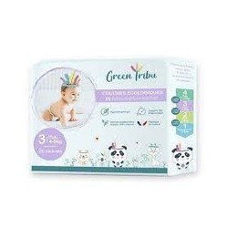 GREEN TRIBU COUCHES BEBES MIDI T3 (2-5KG) 26PCS