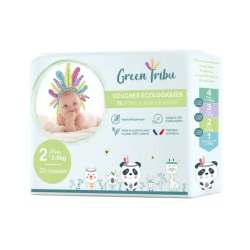 GREEN TRIBU COUCHES BEBES MINI T2 (3-6KG) 28PC