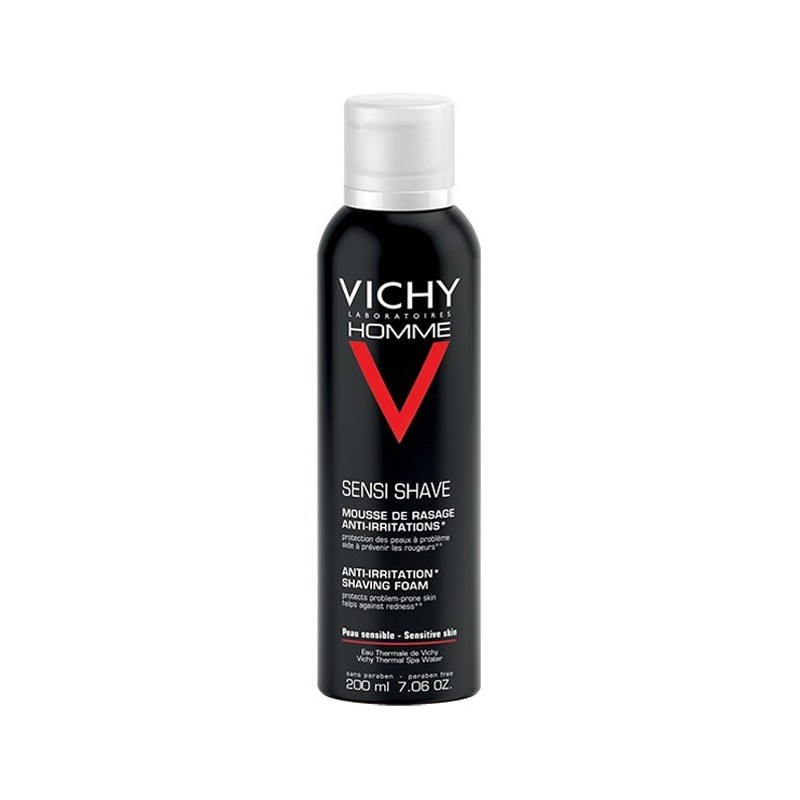 Vichy Homme Mousse à Raser Anti-Irritations Peau Sensible 200ml