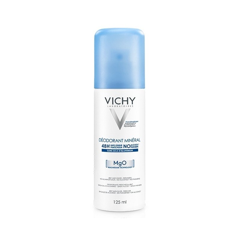 Vichy Déodorant Minéral Peau-Sensible et Réactive 48H Aérosol 125ml