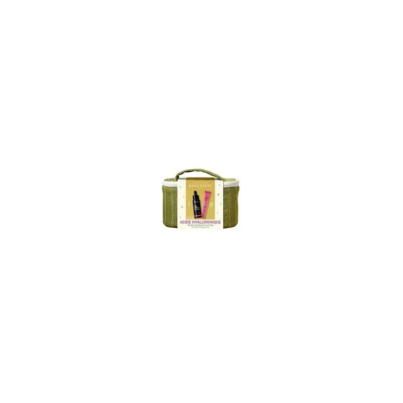 PACK NOVEXPERT SÉRUM BOOSTER À L'ACIDE HYALURONIQUE+SOIN LÉVRES REPULPANT LIP 'UP+TROUSSE