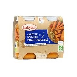 BABYBIO BONNE NUIT CAROTTE PATATE DOUCE & BLE 2*200G