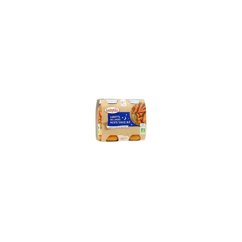 BABYBIO BONNE NUIT CAROTTE PATATE DOUCE & BLE 2*200G