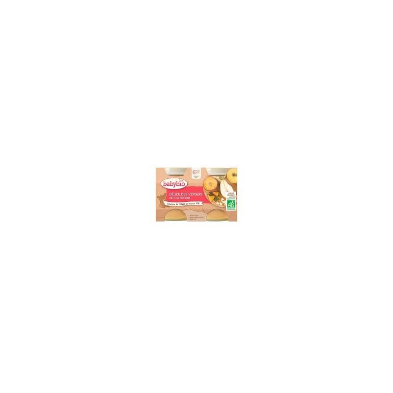BABYBIO PETIT POT DELICE DES VERGERS 2*130G