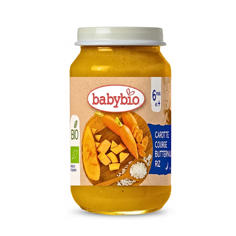BABYBIO POT BONNE NUIT CAROTTE COURGE BUTTERNUT RIZ 200G