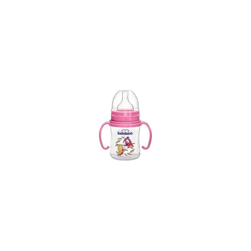 BAMBINO BIBERON AVEC POIGNEE EN SILICONE 150ML
