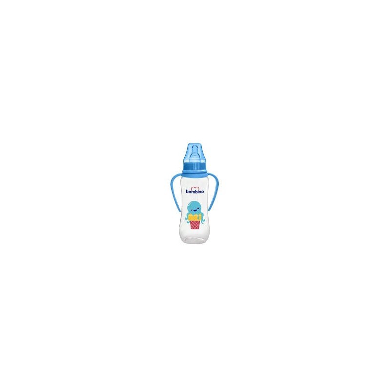 BAMBINO BIBERON AVEC POIGNEE EN SILICONE 250ML