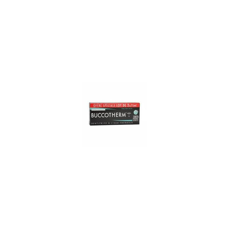 PACK BUCCOTHERM BLANCHEUR CHARBON NOIR BIO 75ml