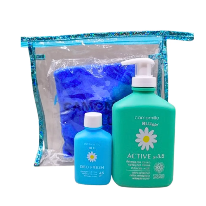 PACK CAMOMILLA BLUE ACTIVE NET INTIME 300ML +  Gel 50ml offert
