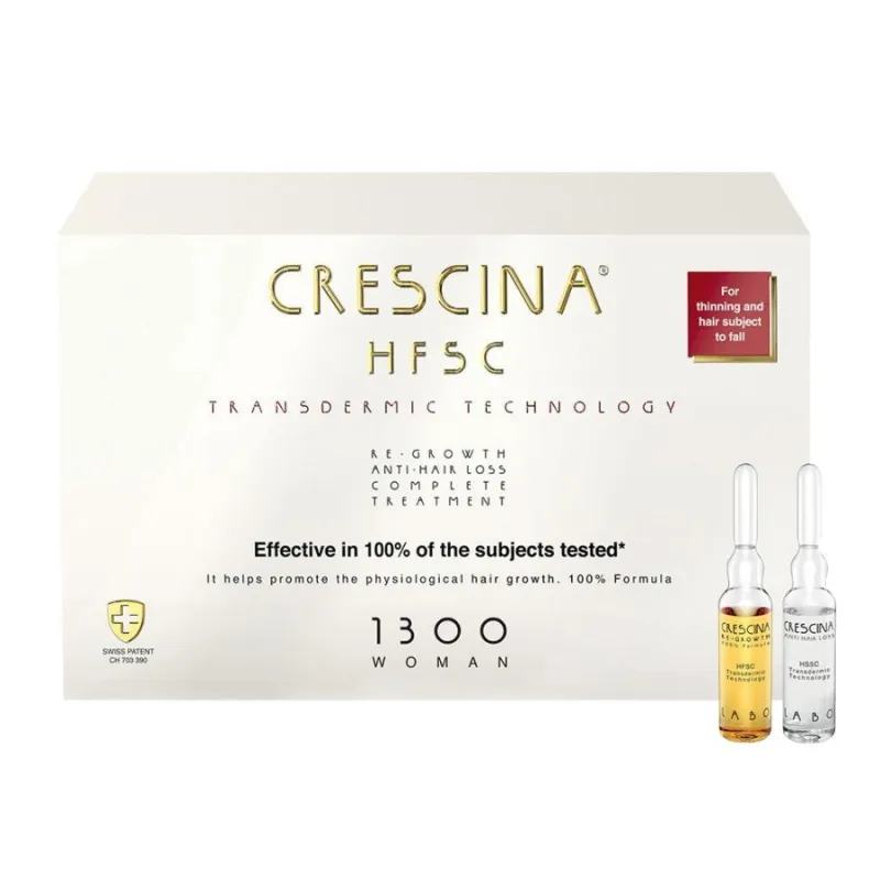 Crescina HFSC Transdermic Complete Treatment 1300 Woman 10+10FL
